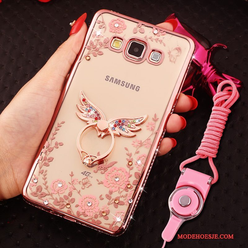 Hoesje Samsung Galaxy J5 2016 Strass Rozetelefoon, Hoes Samsung Galaxy J5 2016 Zakken