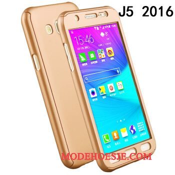 Hoesje Samsung Galaxy J5 2016 Zakken Telefoon Hard, Hoes Samsung Galaxy J5 2016 Bescherming Trend Goud