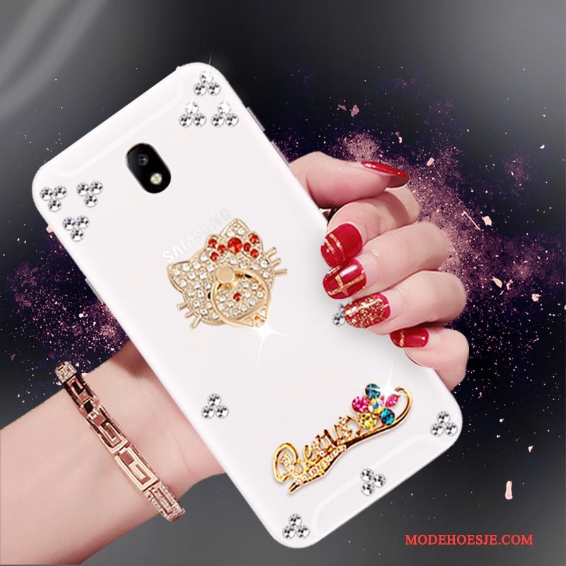 Hoesje Samsung Galaxy J5 2017 Strass Telefoon Europa, Hoes Samsung Galaxy J5 2017 Bescherming Trend Wit