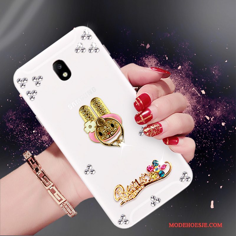 Hoesje Samsung Galaxy J5 2017 Strass Telefoon Europa, Hoes Samsung Galaxy J5 2017 Bescherming Trend Wit