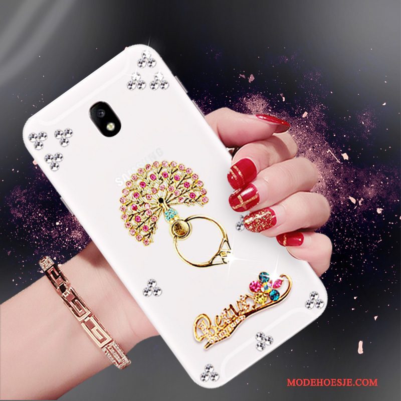 Hoesje Samsung Galaxy J5 2017 Strass Telefoon Europa, Hoes Samsung Galaxy J5 2017 Bescherming Trend Wit