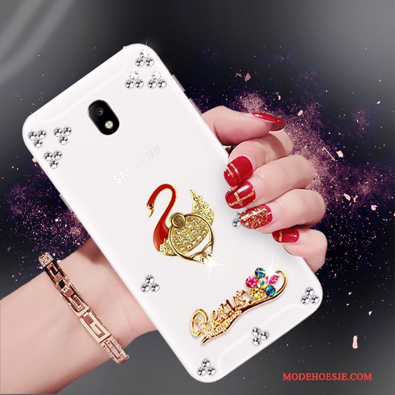 Hoesje Samsung Galaxy J5 2017 Strass Telefoon Europa, Hoes Samsung Galaxy J5 2017 Bescherming Trend Wit