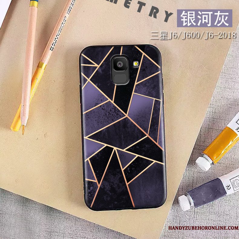 Hoesje Samsung Galaxy J6 Bescherming Blauw Europa, Hoes Samsung Galaxy J6 Telefoon Anti-fall