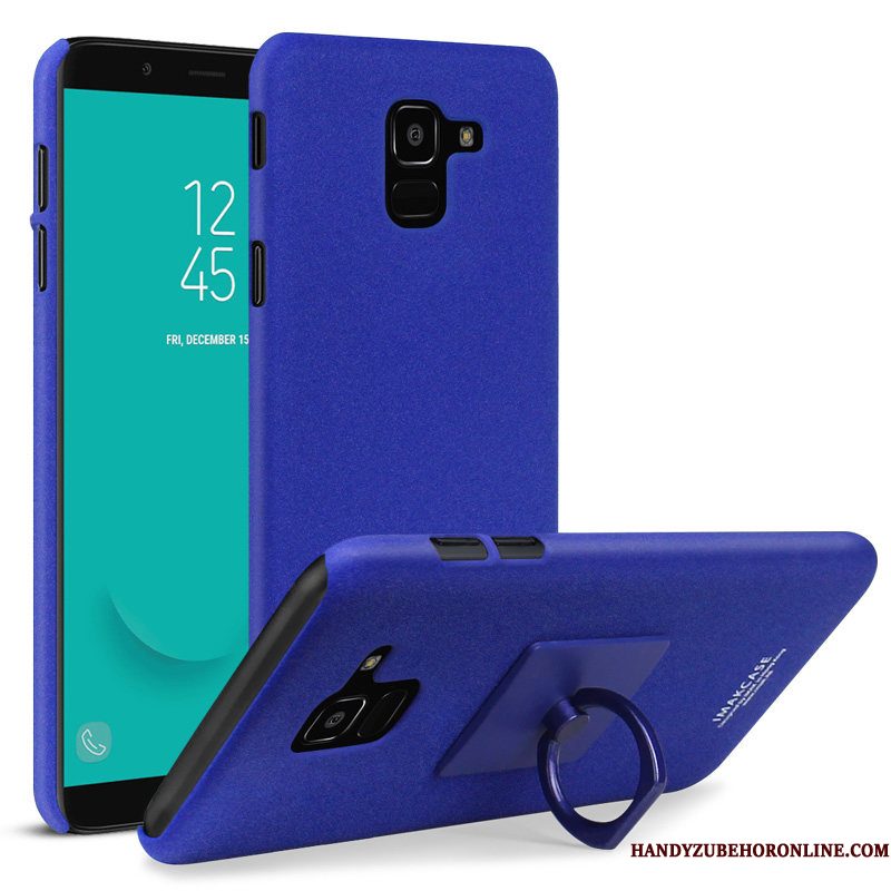 Hoesje Samsung Galaxy J6 Bescherming Blauwtelefoon, Hoes Samsung Galaxy J6 Schrobben Denim