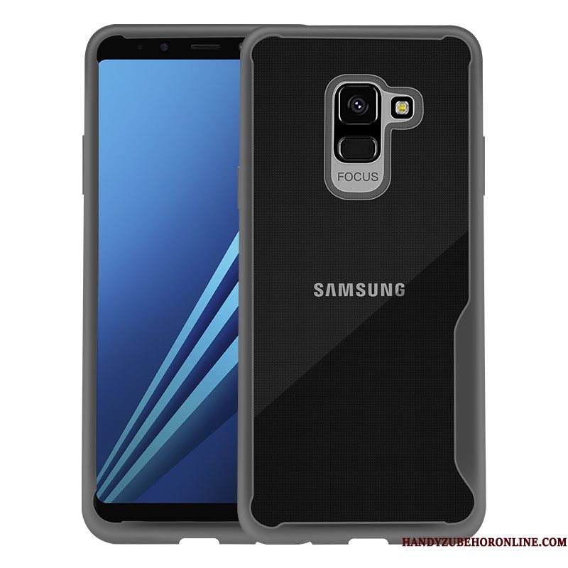 Hoesje Samsung Galaxy J6 Bescherming Doorzichtig Rood, Hoes Samsung Galaxy J6 Trend Anti-fall