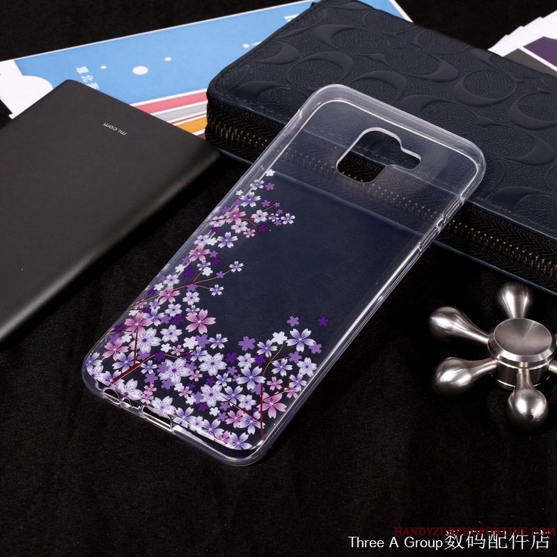 Hoesje Samsung Galaxy J6 Scheppend Doorzichtig Kunst, Hoes Samsung Galaxy J6 Zacht Europatelefoon