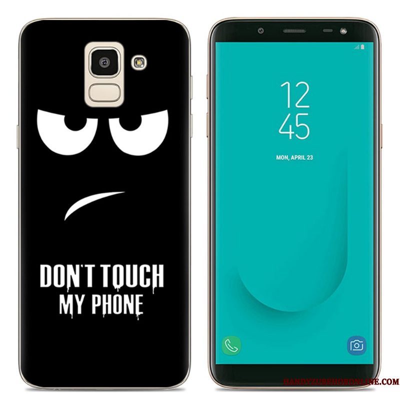 Hoesje Samsung Galaxy J6 Spotprent Doorzichtigtelefoon, Hoes Samsung Galaxy J6 Scheppend Roze Europa