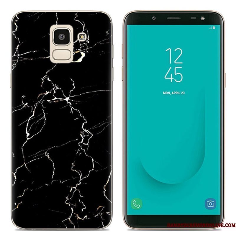 Hoesje Samsung Galaxy J6 Spotprent Doorzichtigtelefoon, Hoes Samsung Galaxy J6 Scheppend Roze Europa