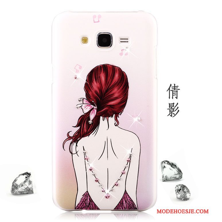 Hoesje Samsung Galaxy J7 2015 Geschilderd Anti-fall Trend, Hoes Samsung Galaxy J7 2015 Bescherming Telefoon Schrobben