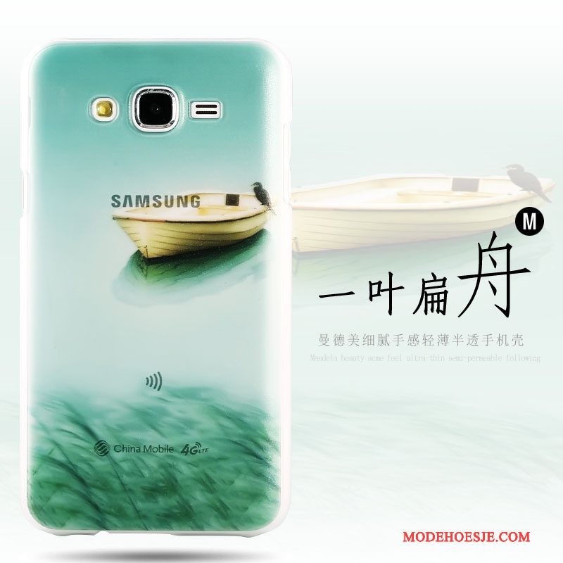 Hoesje Samsung Galaxy J7 2015 Kleur Schrobben Hard, Hoes Samsung Galaxy J7 2015 Bescherming Doorzichtig Trend