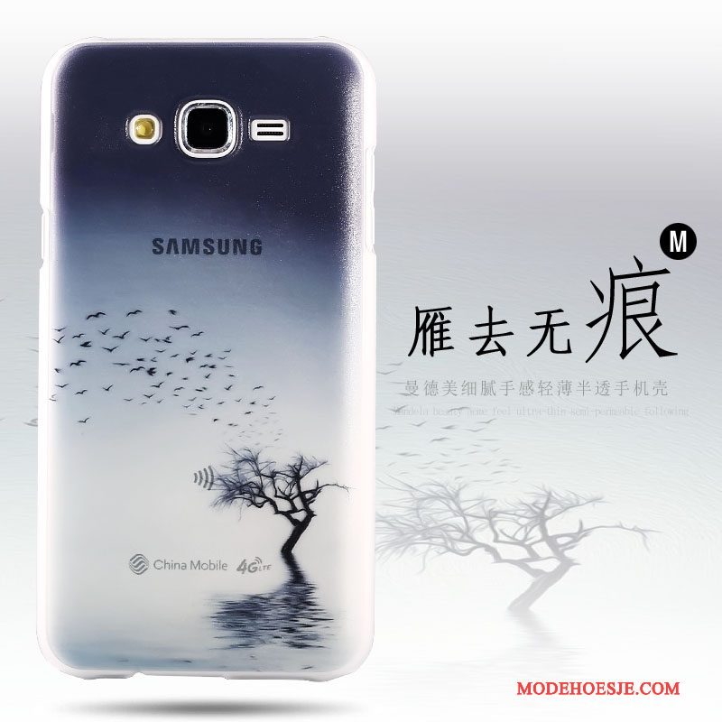 Hoesje Samsung Galaxy J7 2015 Kleur Schrobben Hard, Hoes Samsung Galaxy J7 2015 Bescherming Doorzichtig Trend