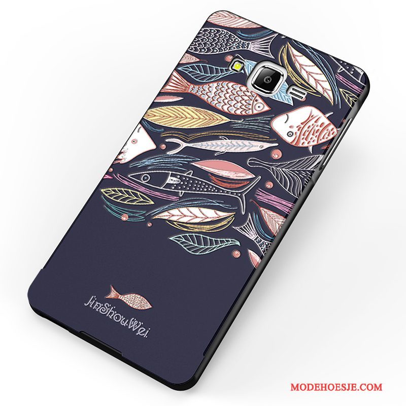 Hoesje Samsung Galaxy J7 2015 Metaal Anti-fall Schrobben, Hoes Samsung Galaxy J7 2015 Spotprent Roodtelefoon