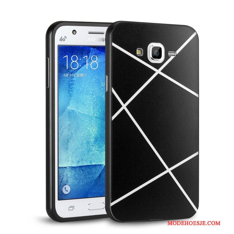 Hoesje Samsung Galaxy J7 2015 Metaal Omlijsting Achterklep, Hoes Samsung Galaxy J7 2015 Telefoon Hard