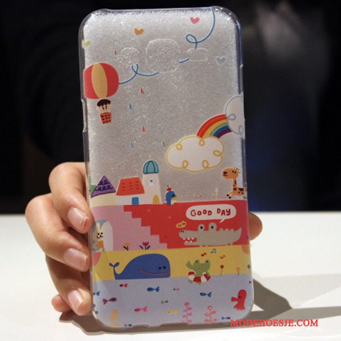Hoesje Samsung Galaxy J7 2015 Zacht Anti-fall Donkerblauw, Hoes Samsung Galaxy J7 2015 Bescherming Telefoon