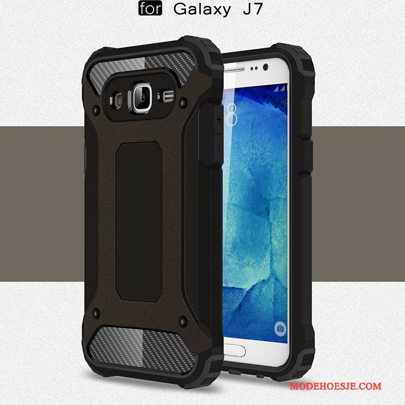 Hoesje Samsung Galaxy J7 2015 Zacht Roze Anti-fall, Hoes Samsung Galaxy J7 2015 Bescherming Telefoon