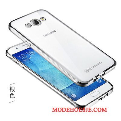 Hoesje Samsung Galaxy J7 2016 Bescherming Doorzichtig Plating, Hoes Samsung Galaxy J7 2016 Roze Dun