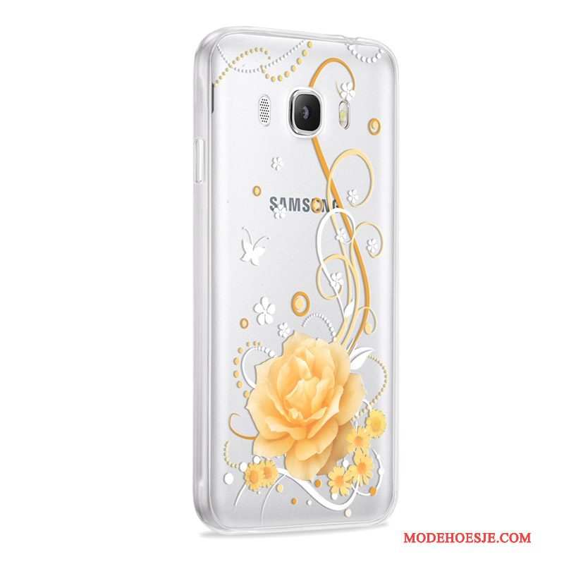 Hoesje Samsung Galaxy J7 2016 Zacht Telefoon Roze, Hoes Samsung Galaxy J7 2016 Bescherming Grijs Anti-fall