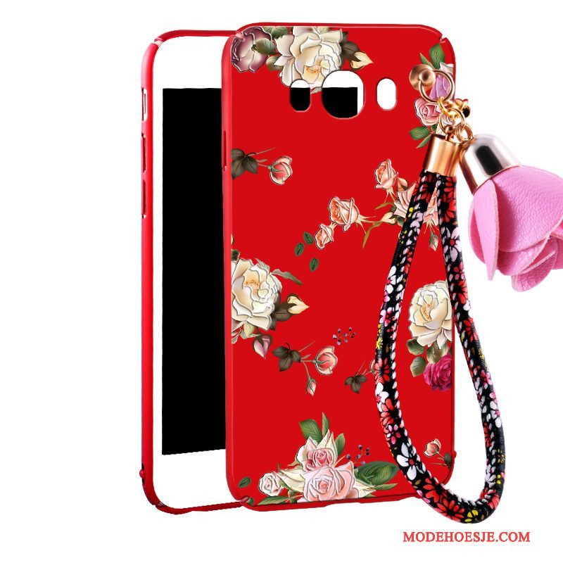 Hoesje Samsung Galaxy J7 2016 Zakken Trend Rood, Hoes Samsung Galaxy J7 2016 Bescherming Telefoon Grote