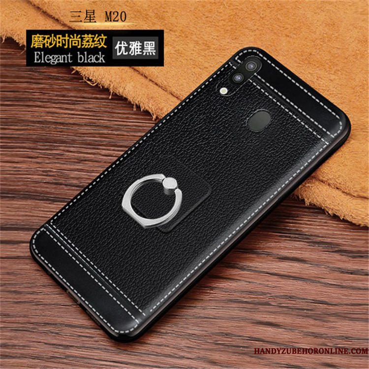 Hoesje Samsung Galaxy M20 Zacht Ring Anti-fall, Hoes Samsung Galaxy M20 Zakken Patroon Eenvoudige