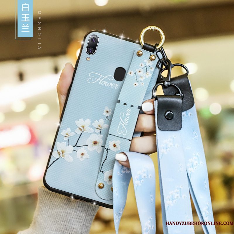 Hoesje Samsung Galaxy M20 Zakken Telefoon Persoonlijk, Hoes Samsung Galaxy M20 Zacht Blauw