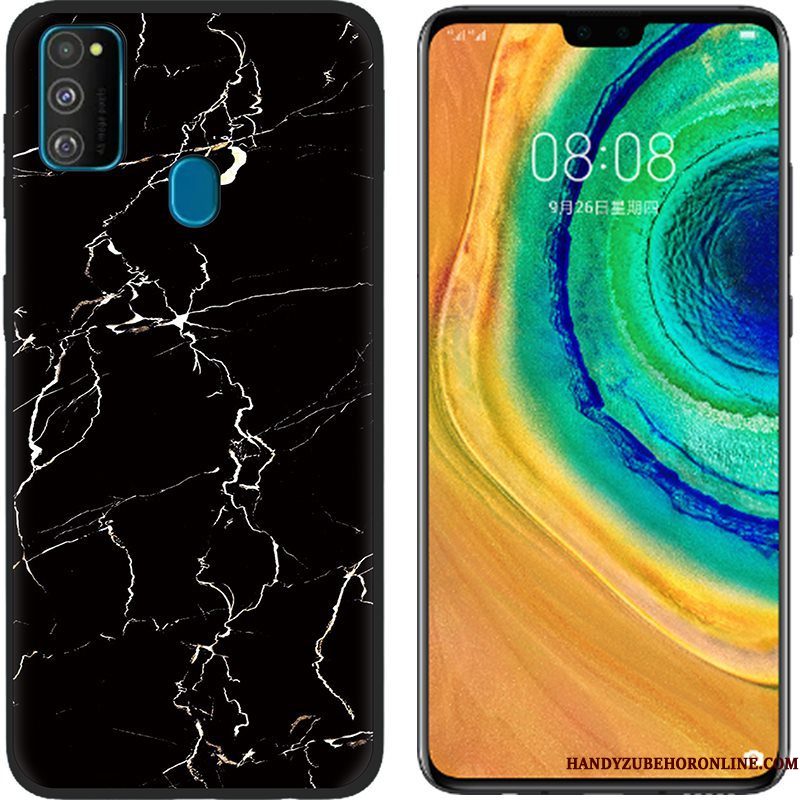 Hoesje Samsung Galaxy M30s Geschilderd Telefoon Roze, Hoes Samsung Galaxy M30s Siliconen Doek Anti-fall