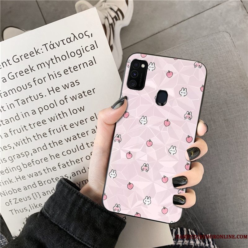 Hoesje Samsung Galaxy M30s Ruit Groen, Hoes Samsung Galaxy M30s Patroontelefoon