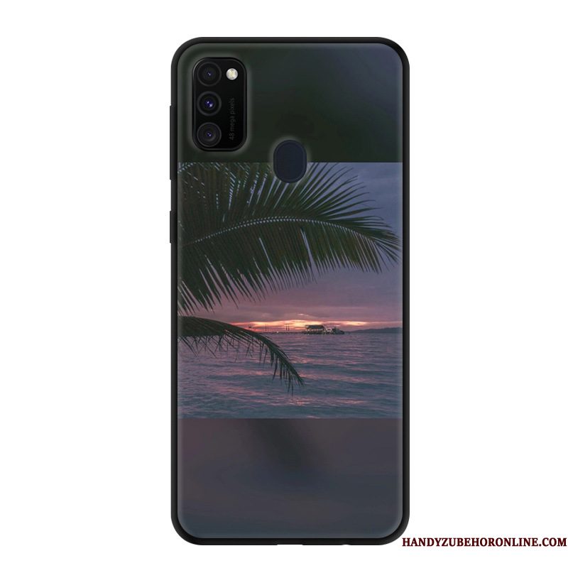 Hoesje Samsung Galaxy M30s Scheppend Pas Grijs, Hoes Samsung Galaxy M30s Spotprent Telefoon