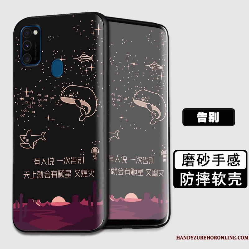 Hoesje Samsung Galaxy M30s Zacht Persoonlijktelefoon, Hoes Samsung Galaxy M30s Bescherming Zwart