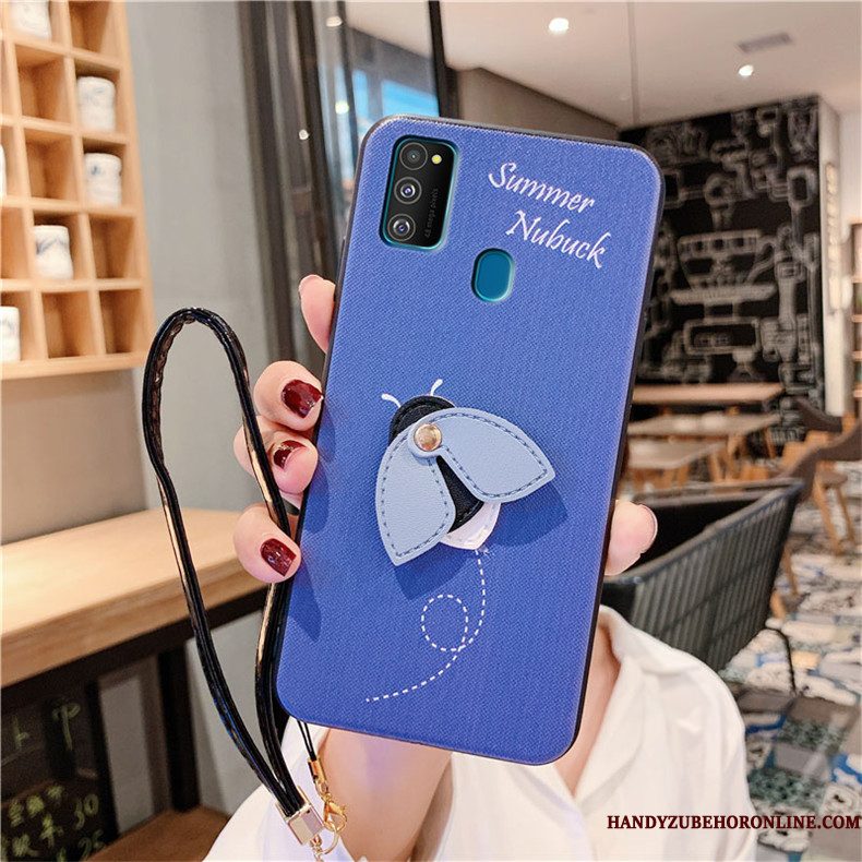 Hoesje Samsung Galaxy M30s Zakken Zwart Anti-fall, Hoes Samsung Galaxy M30s Zacht Telefoon