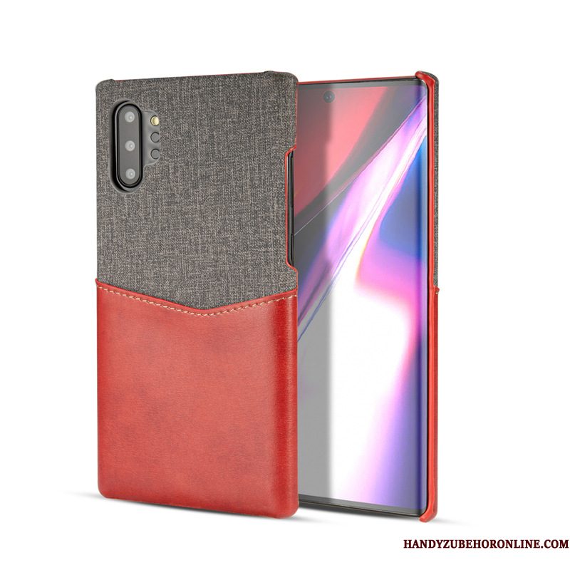 Hoesje Samsung Galaxy Note 10+ Anti-falltelefoon, Hoes Samsung Galaxy Note 10+ Rood Kaart