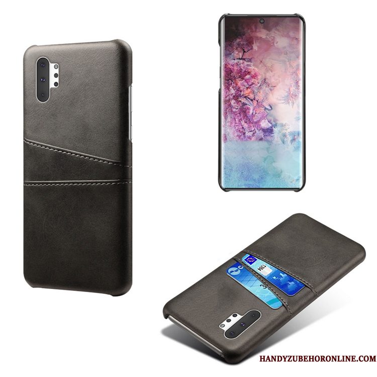 Hoesje Samsung Galaxy Note 10+ Leer Anti-fall Koe, Hoes Samsung Galaxy Note 10+ Geel Persoonlijk