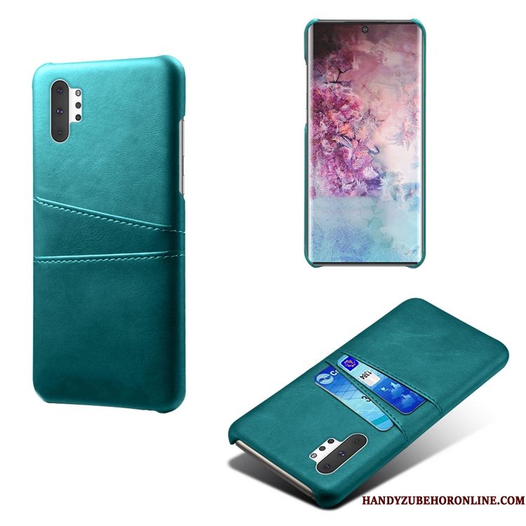 Hoesje Samsung Galaxy Note 10+ Leer Anti-fall Koe, Hoes Samsung Galaxy Note 10+ Geel Persoonlijk