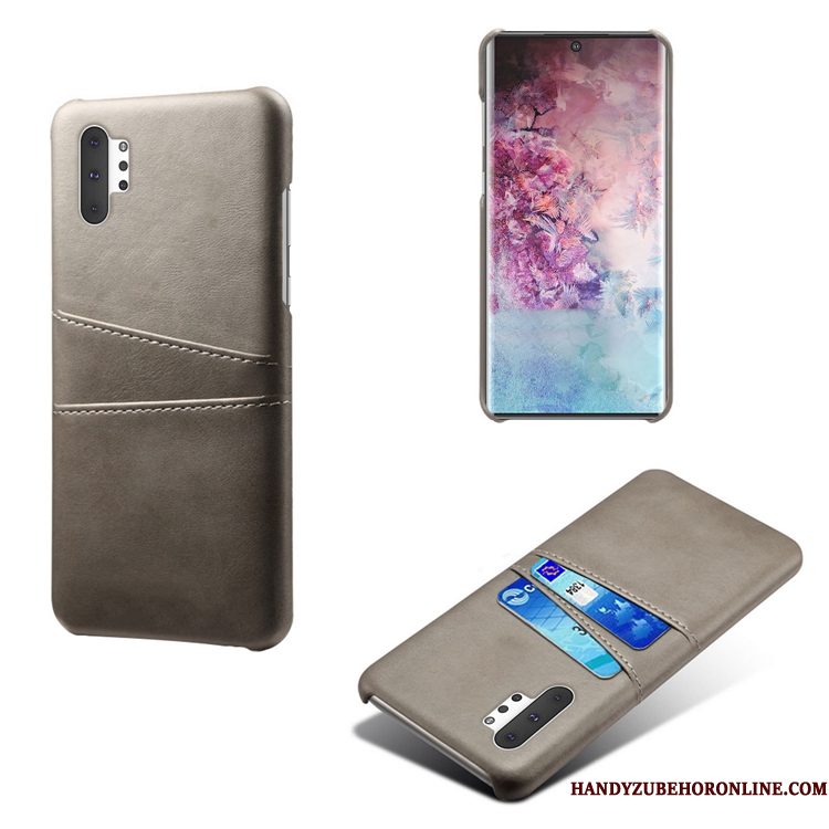 Hoesje Samsung Galaxy Note 10+ Leer Anti-fall Koe, Hoes Samsung Galaxy Note 10+ Geel Persoonlijk