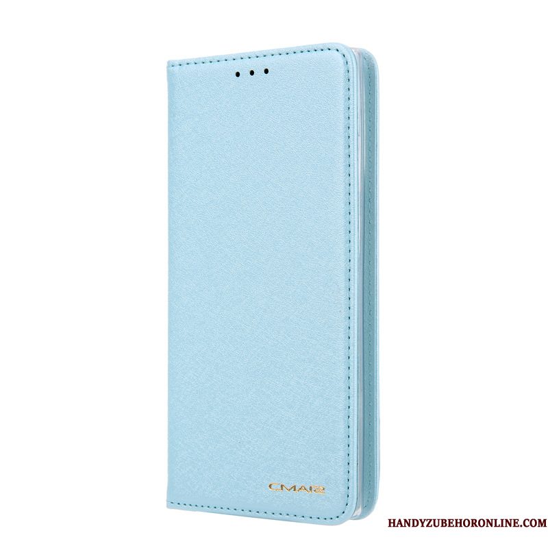Hoesje Samsung Galaxy Note 10+ Leer Kaart Blauw, Hoes Samsung Galaxy Note 10+ Folio Telefoon