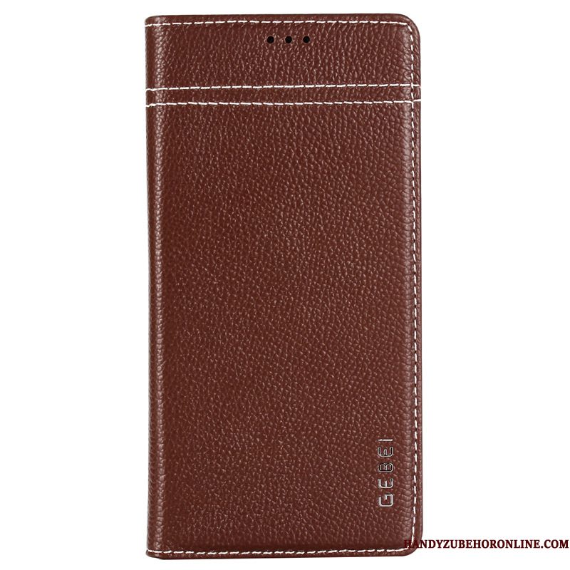 Hoesje Samsung Galaxy Note 10 Leer Khakitelefoon, Hoes Samsung Galaxy Note 10 Folio