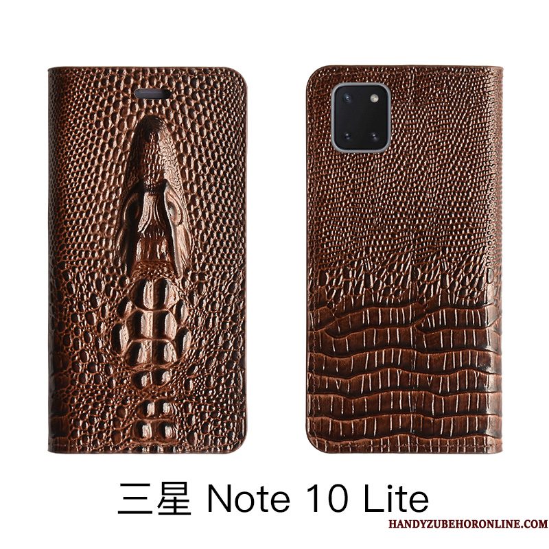 Hoesje Samsung Galaxy Note 10 Lite Bescherming High Endtelefoon, Hoes Samsung Galaxy Note 10 Lite Leer Geel Koe