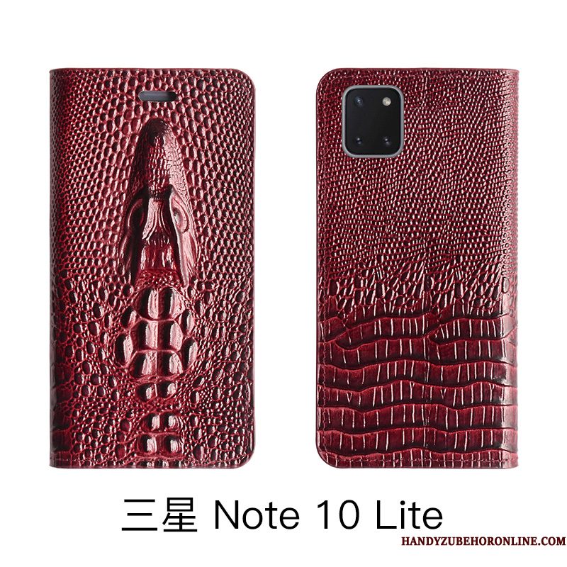 Hoesje Samsung Galaxy Note 10 Lite Bescherming High Endtelefoon, Hoes Samsung Galaxy Note 10 Lite Leer Geel Koe