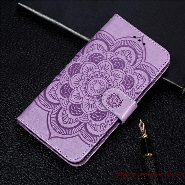 Hoesje Samsung Galaxy Note 10 Lite Folio Rose Goud Anti-fall, Hoes Samsung Galaxy Note 10 Lite Bescherming