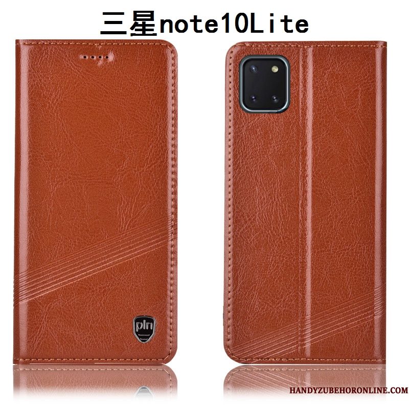 Hoesje Samsung Galaxy Note 10 Lite Leer Anti-falltelefoon, Hoes Samsung Galaxy Note 10 Lite Zakken Rood