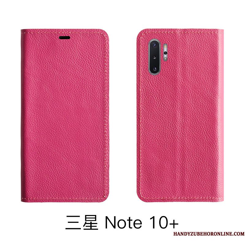 Hoesje Samsung Galaxy Note 10 Lite Leer Koe Rood, Hoes Samsung Galaxy Note 10 Lite Folio Patroontelefoon