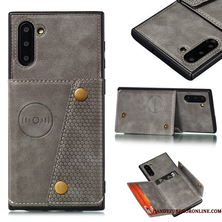 Hoesje Samsung Galaxy Note 10 Zacht Kaart Zwart, Hoes Samsung Galaxy Note 10 Magnetischtelefoon