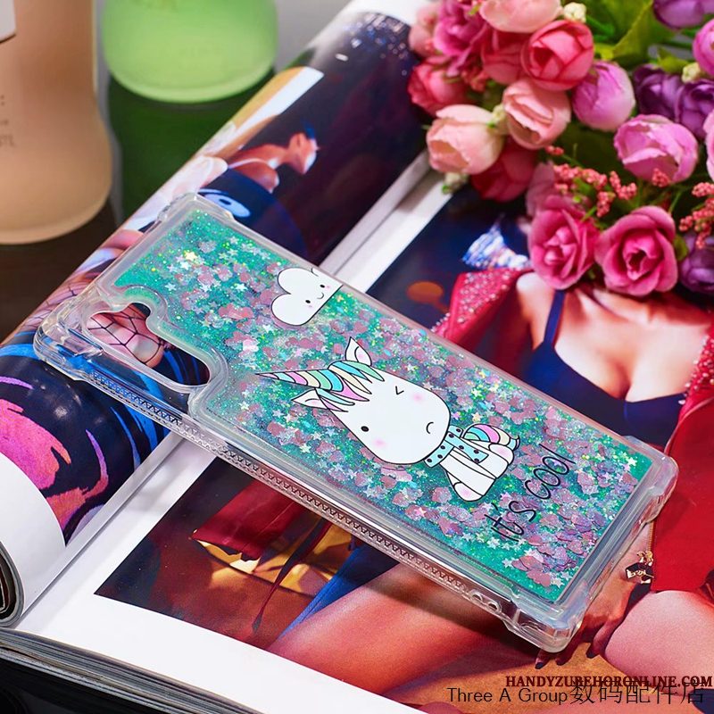 Hoesje Samsung Galaxy Note 10 Zakken Drijfzandtelefoon, Hoes Samsung Galaxy Note 10 Zacht Anti-fall Wit