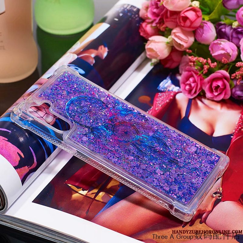 Hoesje Samsung Galaxy Note 10 Zakken Drijfzandtelefoon, Hoes Samsung Galaxy Note 10 Zacht Anti-fall Wit