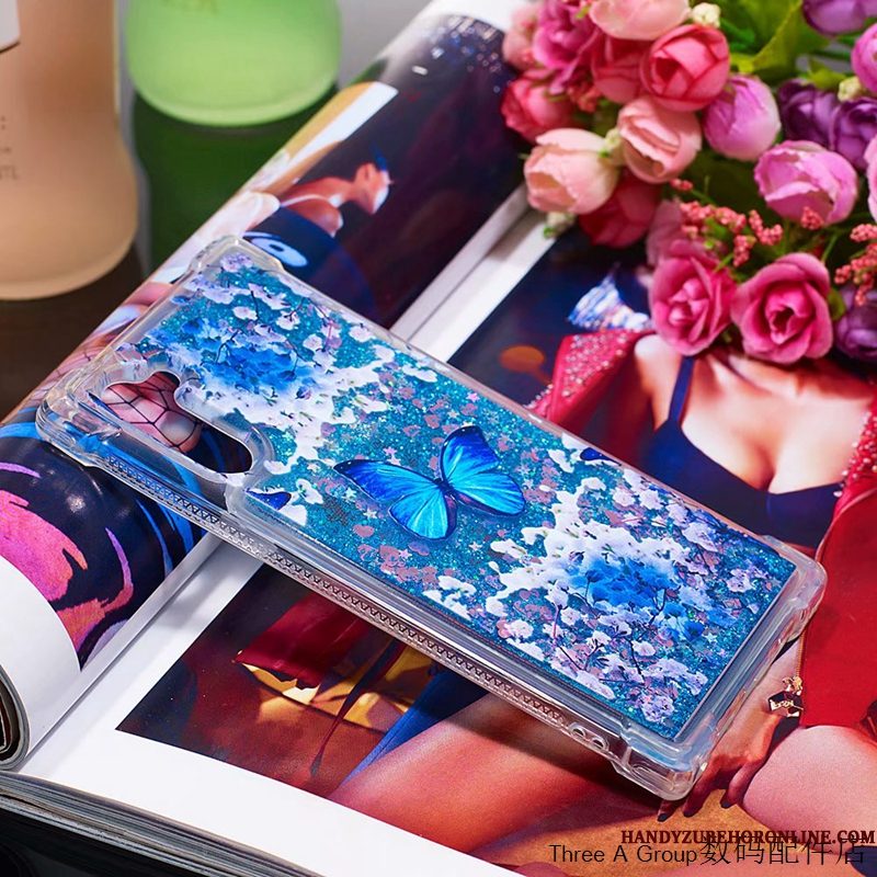 Hoesje Samsung Galaxy Note 10 Zakken Drijfzandtelefoon, Hoes Samsung Galaxy Note 10 Zacht Anti-fall Wit