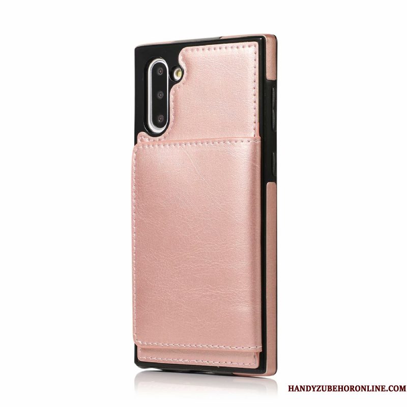 Hoesje Samsung Galaxy Note 10 Zakken Telefoon Anti-fall, Hoes Samsung Galaxy Note 10 Leer