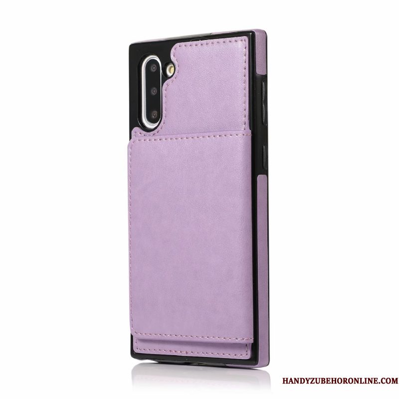 Hoesje Samsung Galaxy Note 10 Zakken Telefoon Anti-fall, Hoes Samsung Galaxy Note 10 Leer