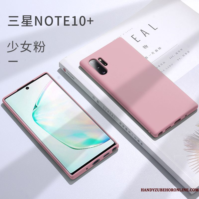 Hoesje Samsung Galaxy Note 10+ Zakken Trendtelefoon, Hoes Samsung Galaxy Note 10+ Siliconen Net Red Anti-fall