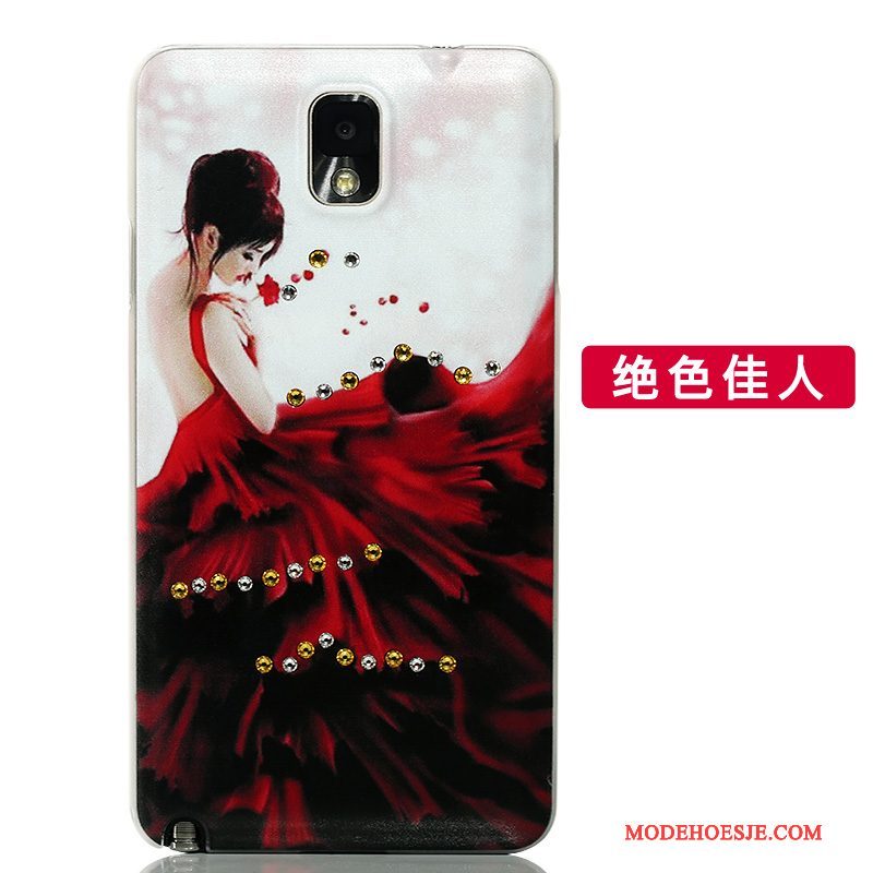 Hoesje Samsung Galaxy Note 3 Bescherming Achterklep Roze, Hoes Samsung Galaxy Note 3 Scheppend Telefoon