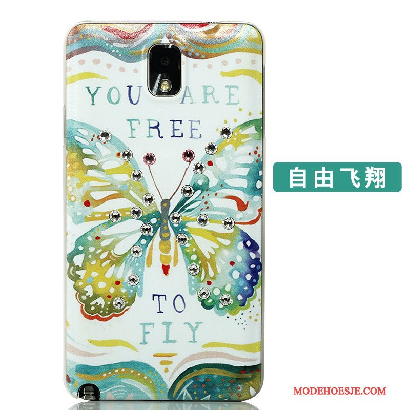 Hoesje Samsung Galaxy Note 3 Bescherming Achterklep Roze, Hoes Samsung Galaxy Note 3 Scheppend Telefoon