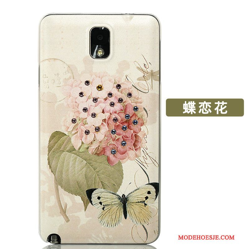 Hoesje Samsung Galaxy Note 3 Bescherming Achterklep Roze, Hoes Samsung Galaxy Note 3 Scheppend Telefoon